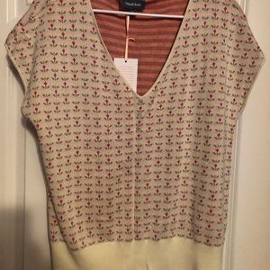 ModCloth Mini Floral Short Sleeve Sweater 1X
